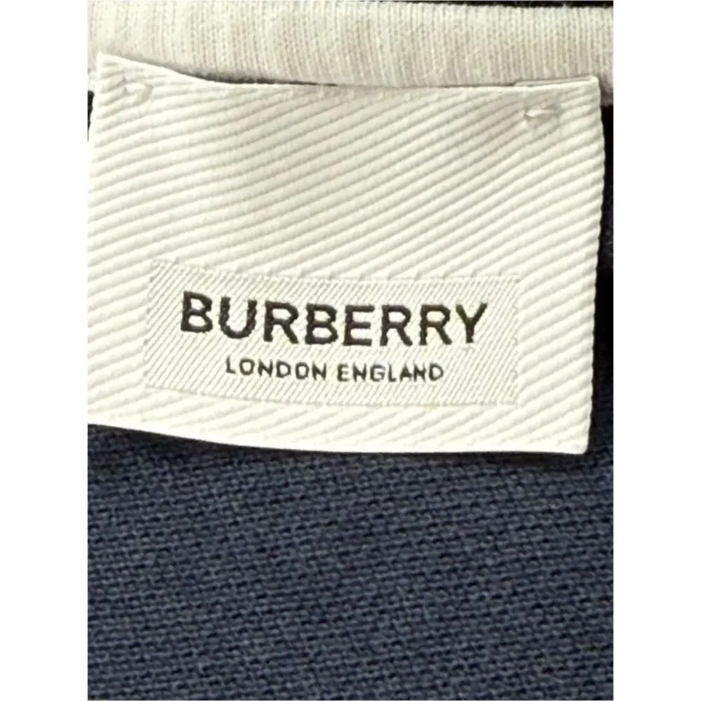 Burberry Boys Jeff Navy Blue Nova Check Color Block Polo Shirt Size 4 Youth
